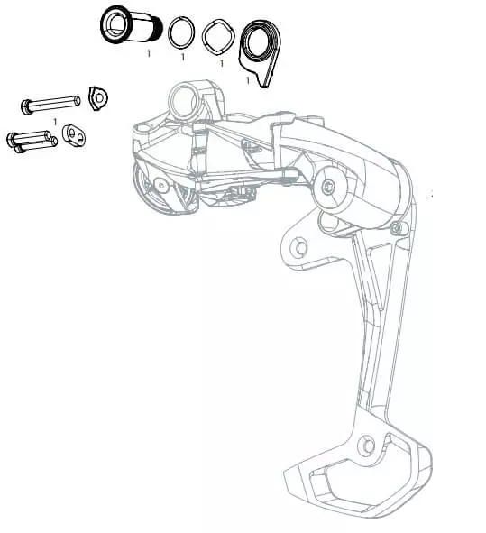 B-Bolt Kit Til Sram GX Eagle Bagskifter 3 B-Bolt Kit Til Sram GX Eagle Bagskifter